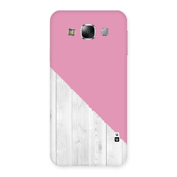 Grey Pink Wooden Design Back Case for Samsung Galaxy E5