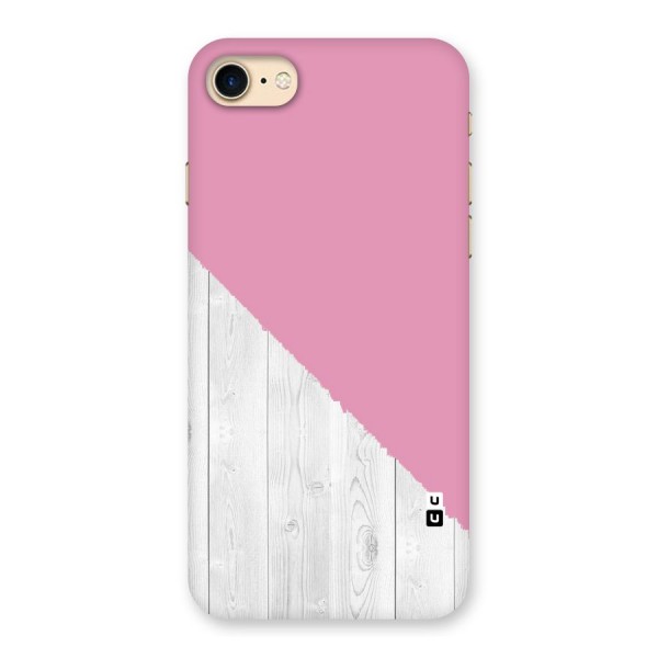 Grey Pink Wooden Design Back Case for iPhone 7