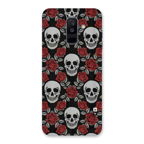 Grey Skulls Back Case for Galaxy A6 Plus