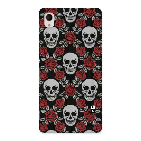 Grey Skulls Back Case for Sony Xperia M4