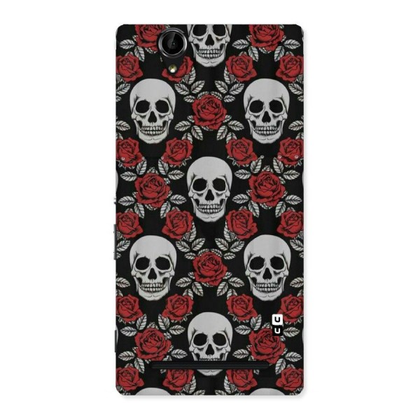 Grey Skulls Back Case for Sony Xperia T2