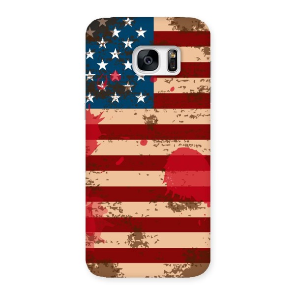 Grunge USA Flag Back Case for Galaxy S7 Edge