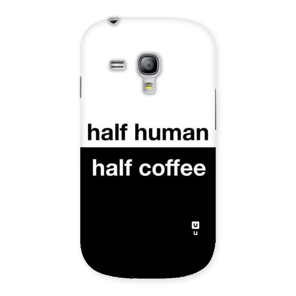Half Human Half Coffee Back Case for Galaxy S3 Mini