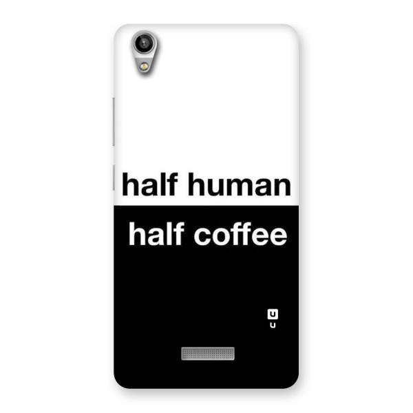 Half Human Half Coffee Back Case for Lava-Pixel-V1