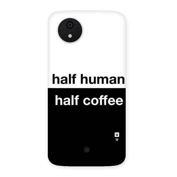 Half Human Half Coffee Back Case for Micromax Canvas A1