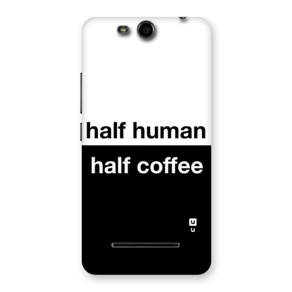 Half Human Half Coffee Back Case for Micromax Canvas Juice 3 Q392
