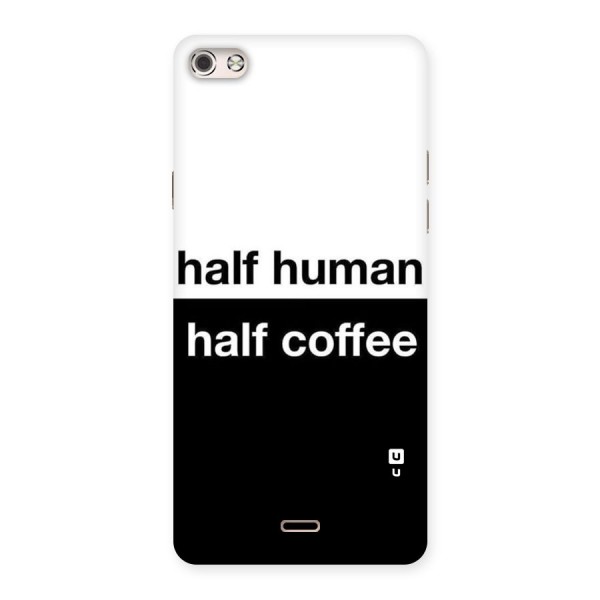 Half Human Half Coffee Back Case for Micromax Canvas Silver 5