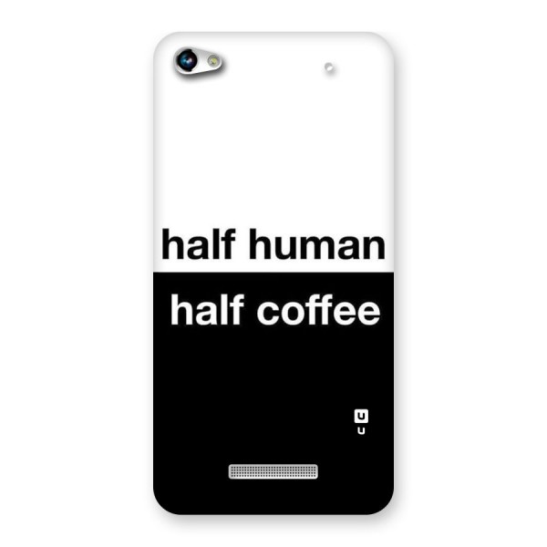Half Human Half Coffee Back Case for Micromax Hue 2