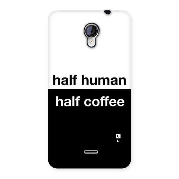 Half Human Half Coffee Back Case for Micromax Unite 2 A106