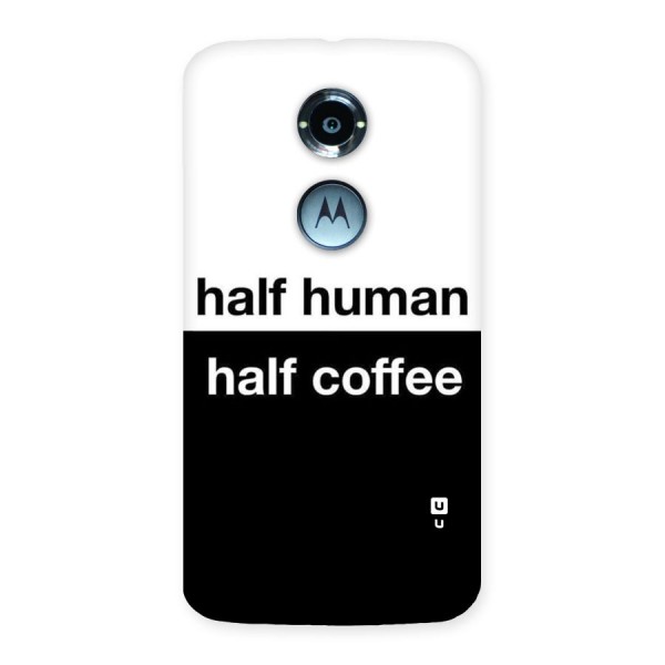 Half Human Half Coffee Back Case for Moto X 2nd Gen