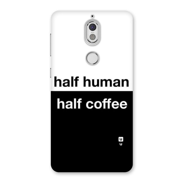Half Human Half Coffee Back Case for Nokia 7