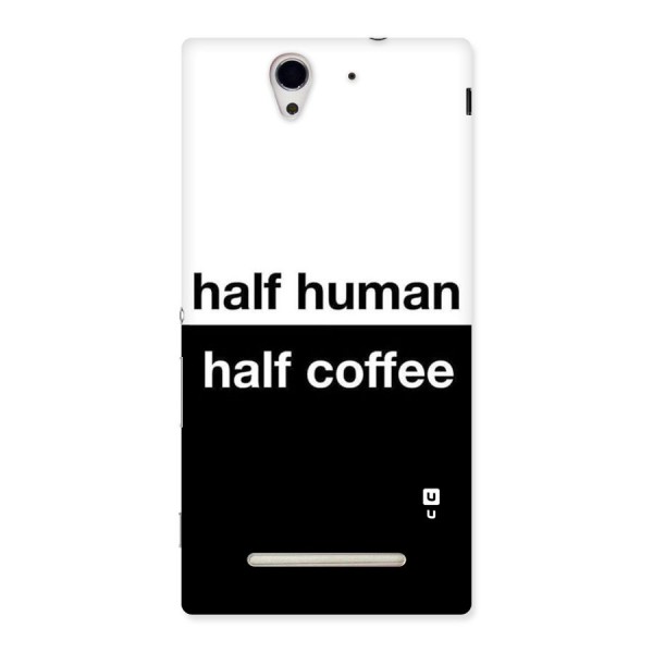 Half Human Half Coffee Back Case for Sony Xperia C3