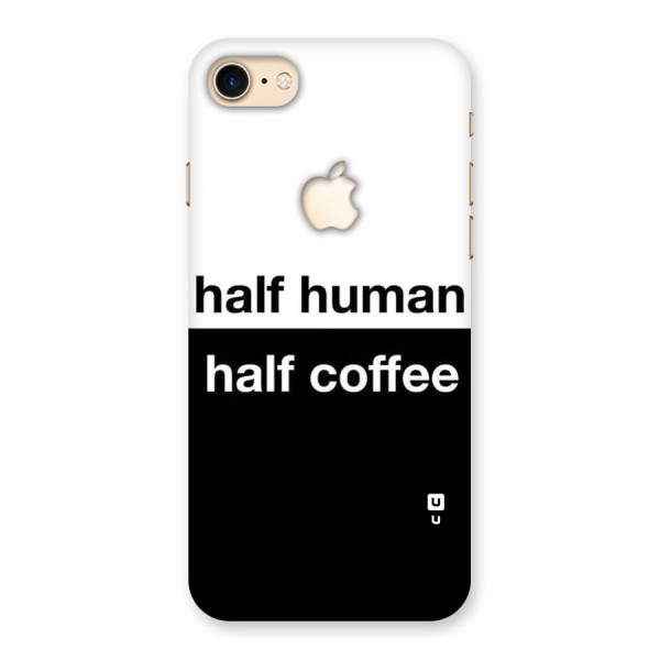 Half Human Half Coffee Back Case for iPhone 7 Apple Cut