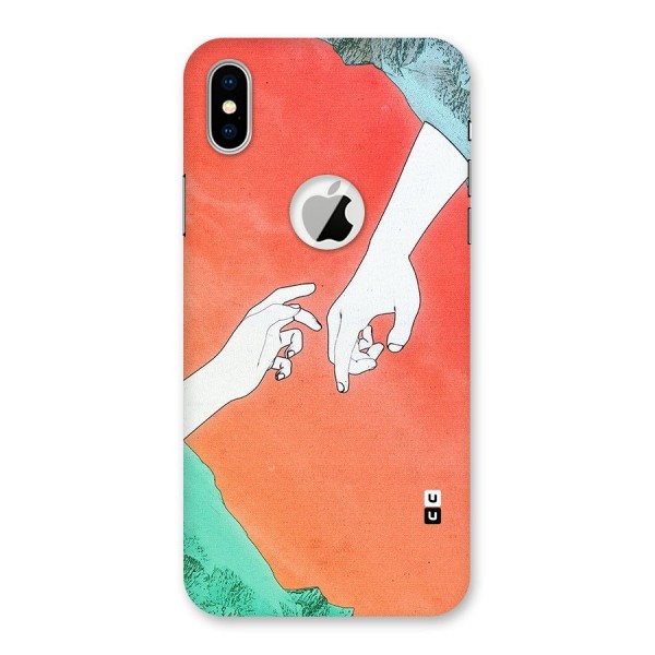 Hand Paint Drawing Back Case for iPhone X Logo Cut