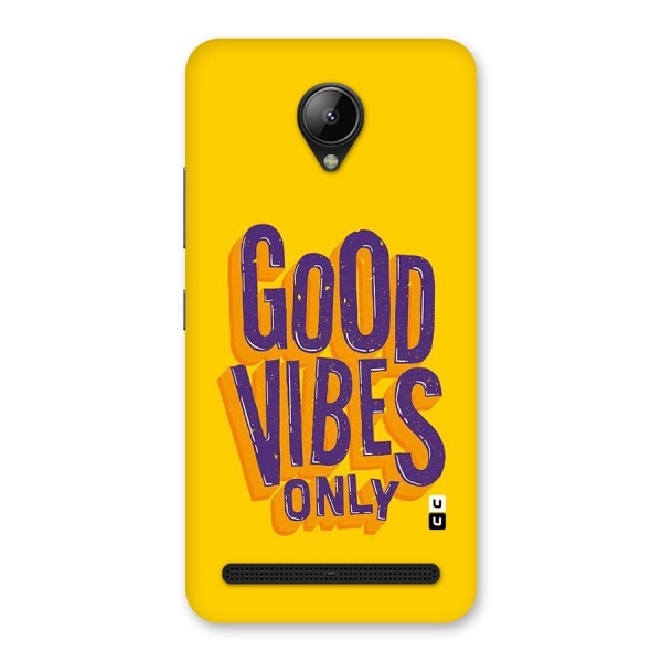 Happy Vibes Only Back Case for Lenovo C2