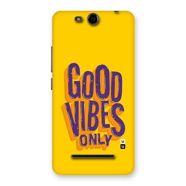 Happy Vibes Only Back Case for Micromax Canvas Juice 3 Q392