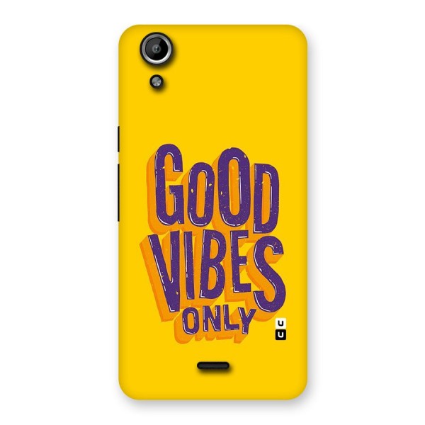 Happy Vibes Only Back Case for Micromax Canvas Selfie Lens Q345