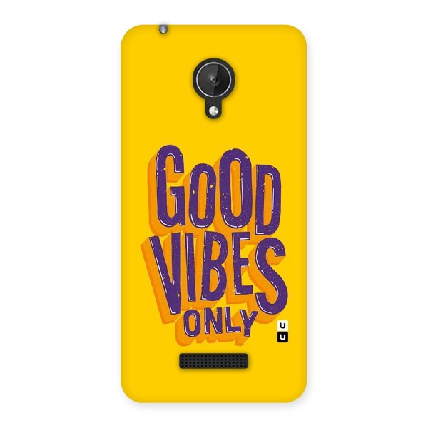 Happy Vibes Only Back Case for Micromax Canvas Spark Q380