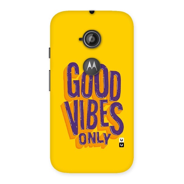 Happy Vibes Only Back Case for Moto E 2nd Gen