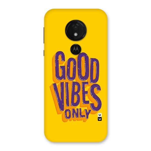 Happy Vibes Only Back Case for Moto G7 Power