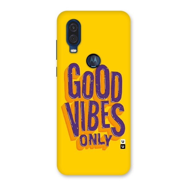 Happy Vibes Only Back Case for Motorola One Vision