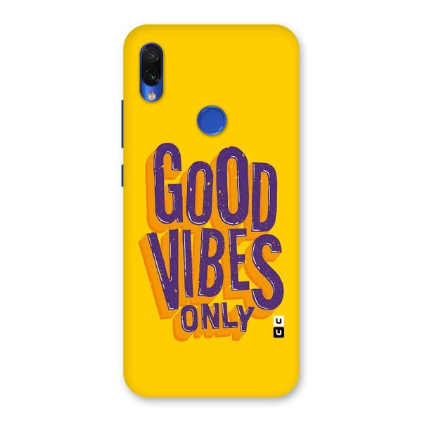 Happy Vibes Only Back Case for Redmi Note 7S