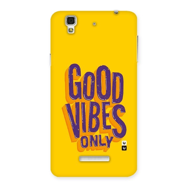 Happy Vibes Only Back Case for Yu Yureka