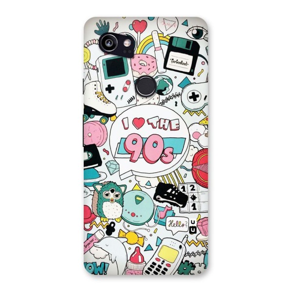 Heart 90s Back Case for Google Pixel 2 XL