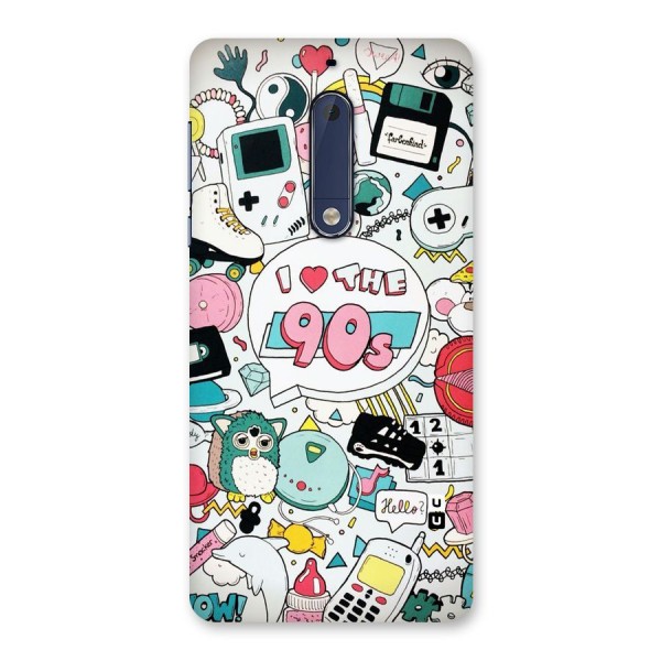 Heart 90s Back Case for Nokia 5