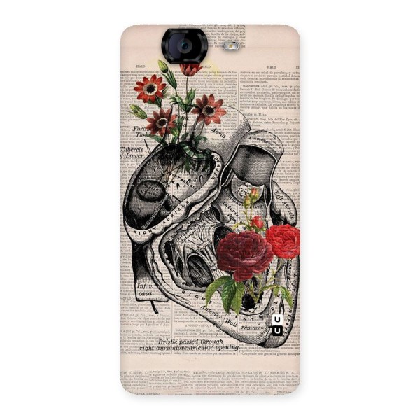 Heart Newspaper Back Case for Canvas Knight A350