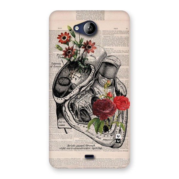 Heart Newspaper Back Case for Canvas Play Q355