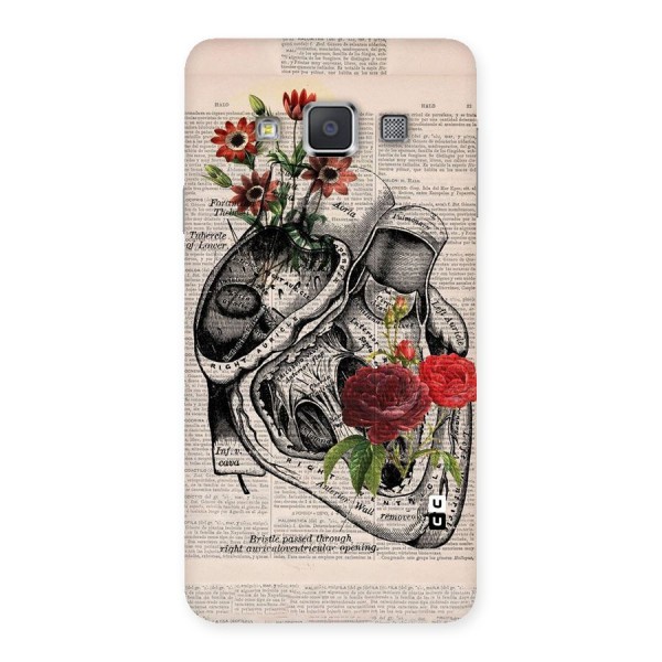 Heart Newspaper Back Case for Galaxy A3