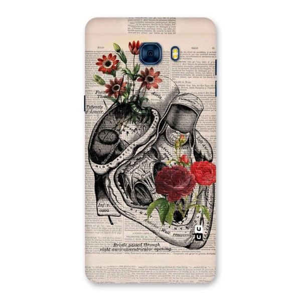 Heart Newspaper Back Case for Galaxy C7 Pro