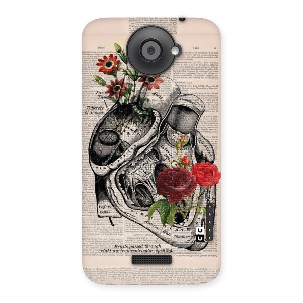 Heart Newspaper Back Case for HTC One X