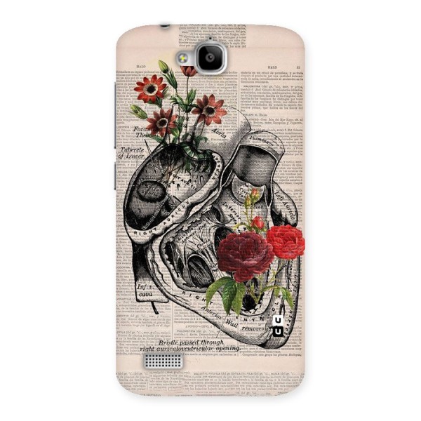 Heart Newspaper Back Case for Honor Holly