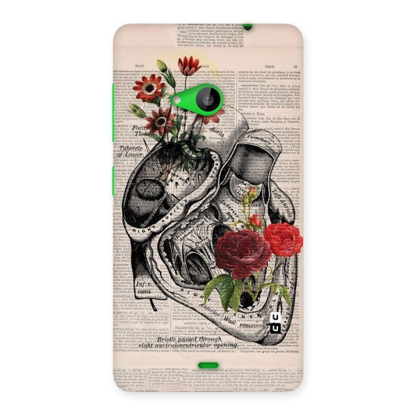 Heart Newspaper Back Case for Lumia 535