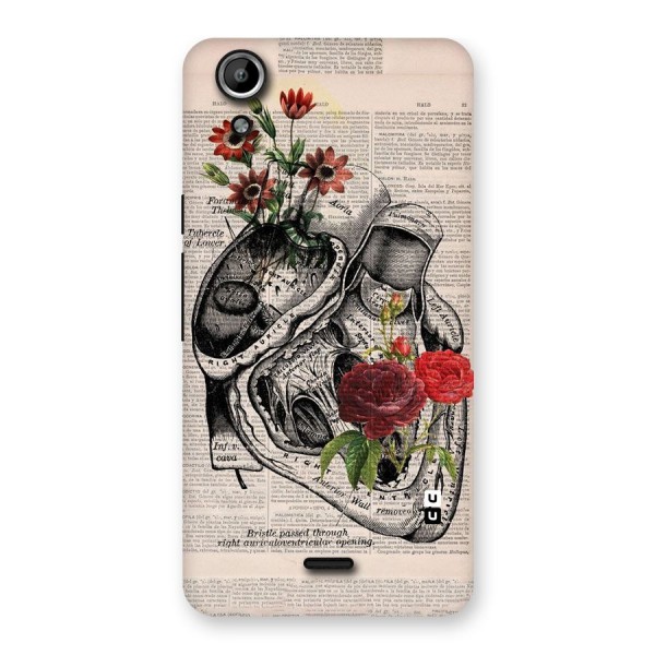 Heart Newspaper Back Case for Micromax Canvas Selfie Lens Q345