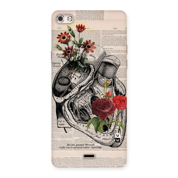 Heart Newspaper Back Case for Micromax Canvas Silver 5