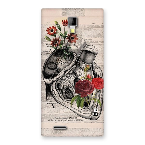 Heart Newspaper Back Case for Micromax Canvas Xpress A99