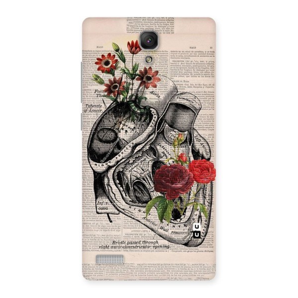 Heart Newspaper Back Case for Redmi Note