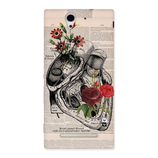 Heart Newspaper Back Case for Sony Xperia C3