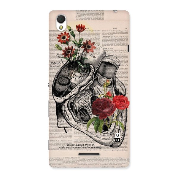 Heart Newspaper Back Case for Sony Xperia T3