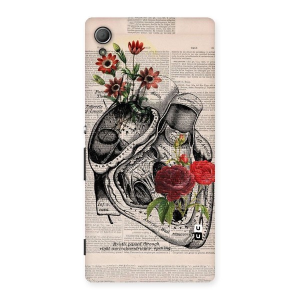 Heart Newspaper Back Case for Xperia Z3 Plus