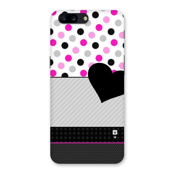 Heart Polka Stripes Back Case for OnePlus 5