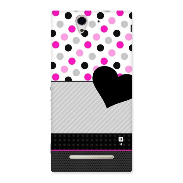 Heart Polka Stripes Back Case for Sony Xperia C3