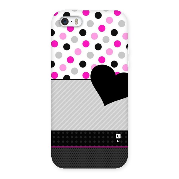 Heart Polka Stripes Back Case for iPhone 5 5S