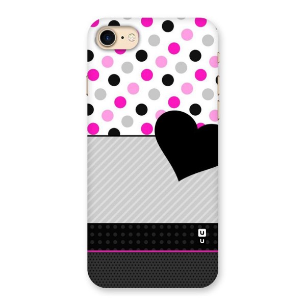 Heart Polka Stripes Back Case for iPhone 7