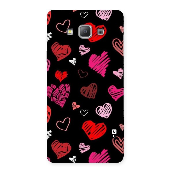 Hearts Art Pattern Back Case for Galaxy A7