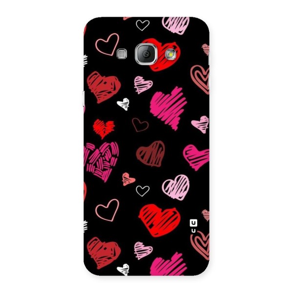 Hearts Art Pattern Back Case for Galaxy A8