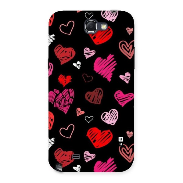 Hearts Art Pattern Back Case for Galaxy Note 2